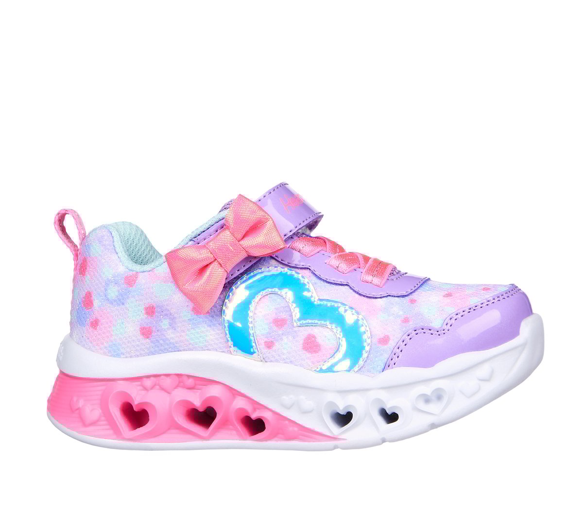 Skechers Flutter Heart Lights - Kind Spirit en Lavanda/Rosa Caliente, talla 25