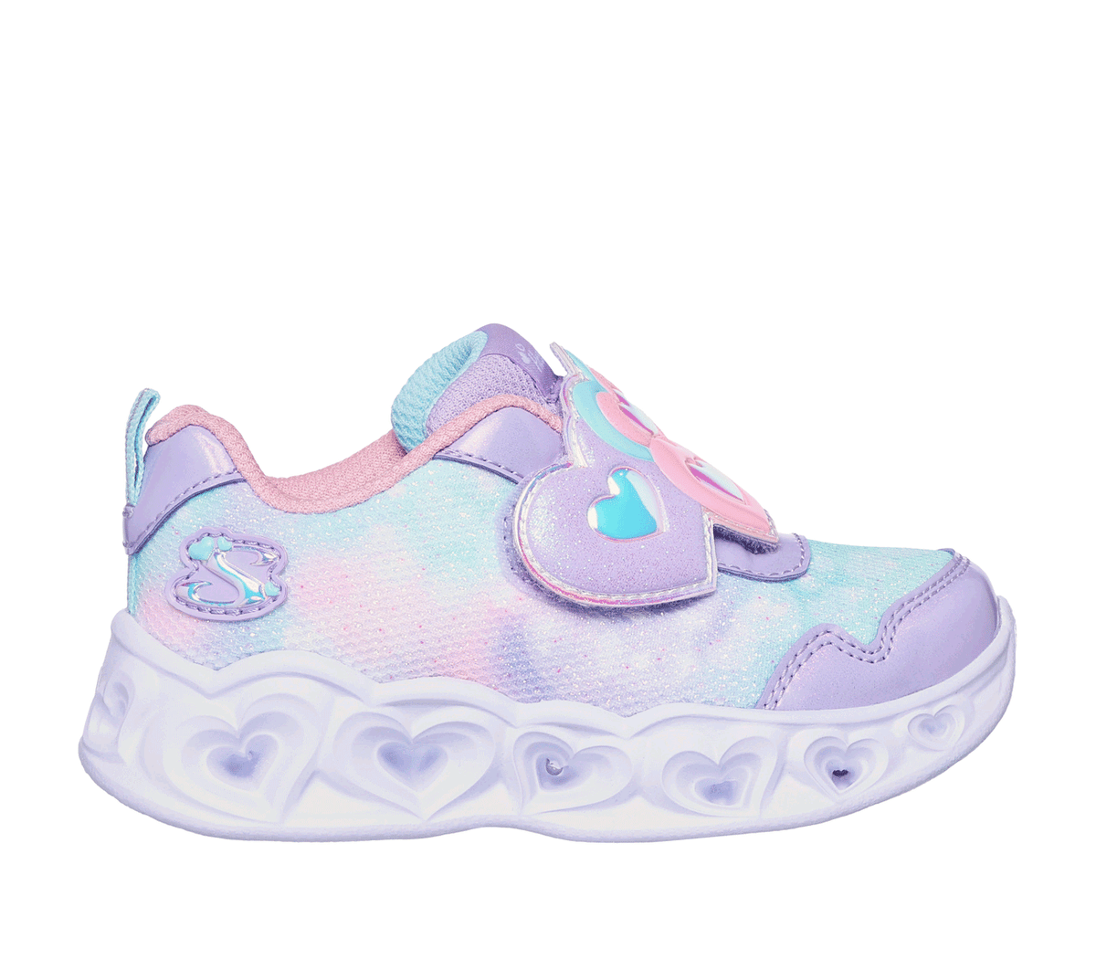Skechers Heart Lights - Lovin Reflection en Lavanda/Rosa Claro, talla 22