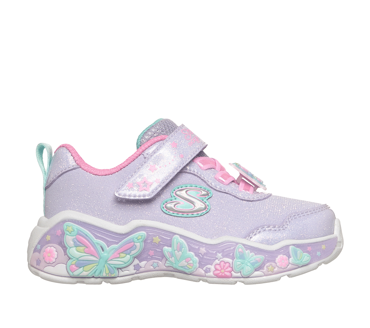 Skechers Women's Lavender S-Lights: Lil Butterfly Bliss Sneaker In Size 9 | Textile/Synthetic