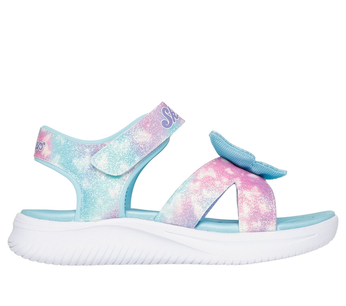 Skechers niña Jumpsters Sandal - Butterfly Brights en Agua, talla 34