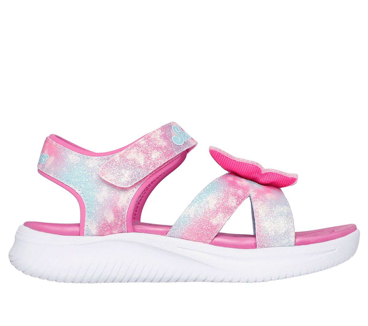Skechers niña Jumpsters Sandal - Butterfly Brights en Rosa, talla 27.5