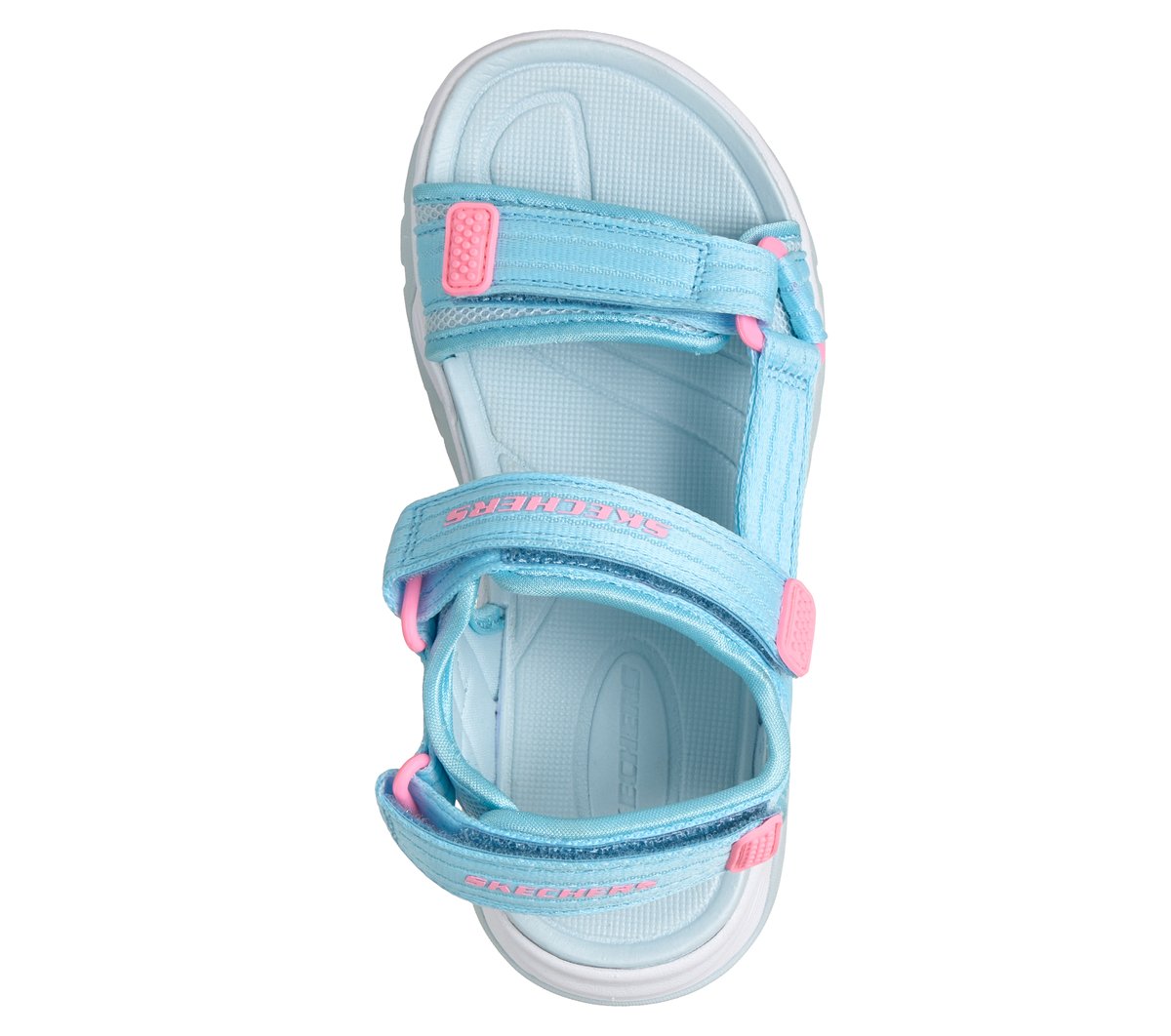 Skechers Bambina Tread Seeker Sandali In Blu/Rosa, Taglia 36.5, Lavabile In Lavatrice - 2