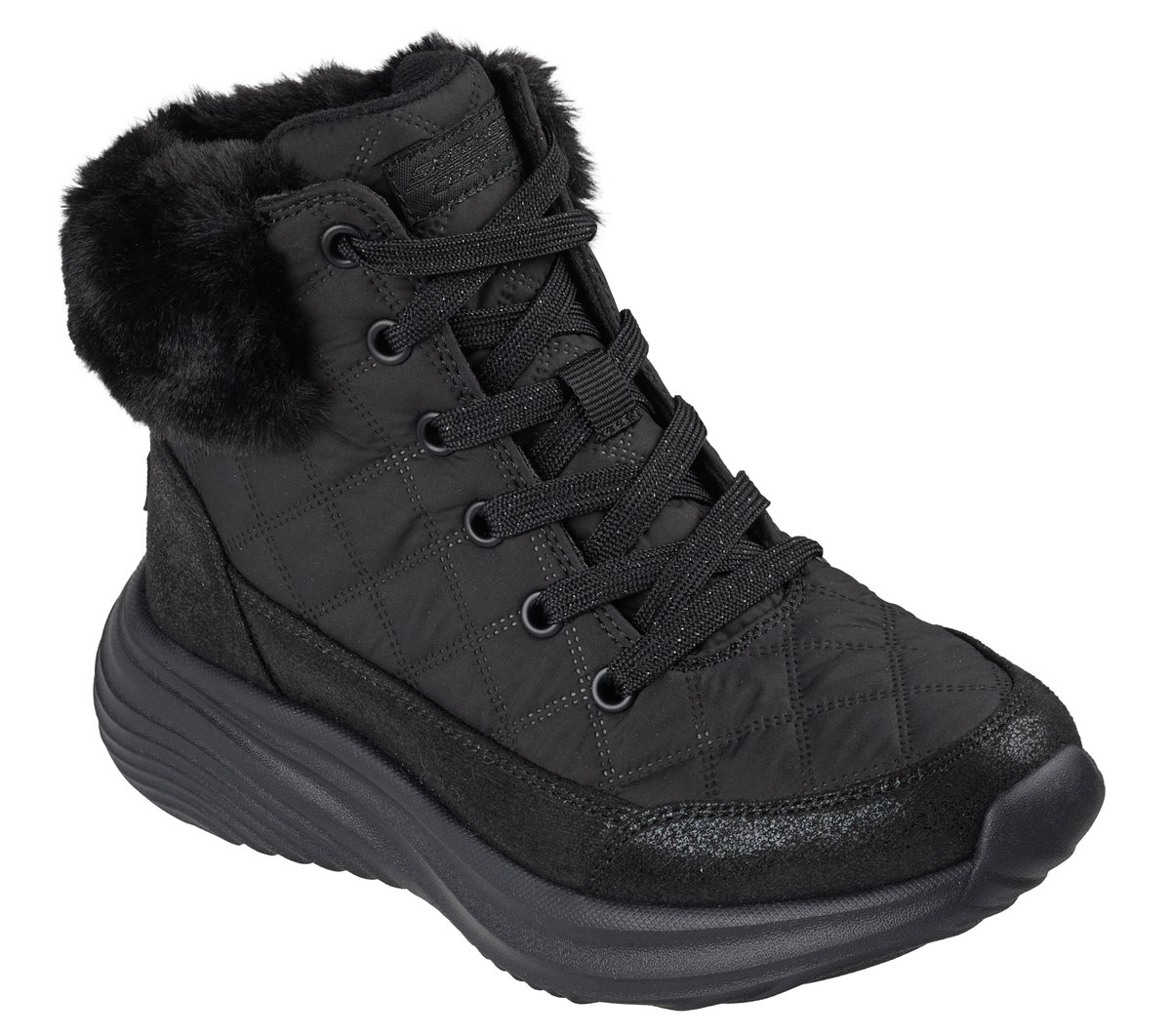 Skechers Bounder Pro - Cozy Fit Luxe Chaussures Moyen Width en Noir, Lavable en machine