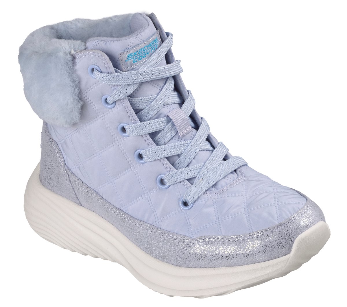 Skechers Bounder Pro - Cozy Fit Luxe Chaussures Moyen Width en Bleu Clair, Lavable en machine