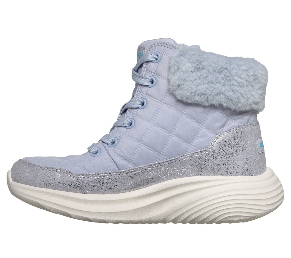 Skechers Bounder Pro - Cozy Fit Luxe Chaussures Moyen Width en Bleu Clair, Lavable en machine