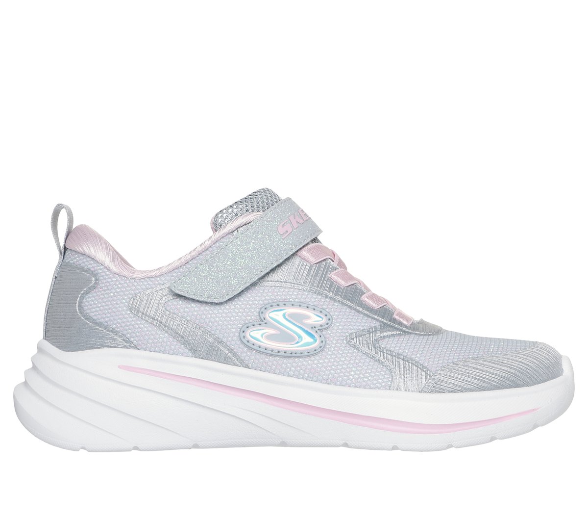 Skechers niña Wave 92 en Gris Claro, talla 31