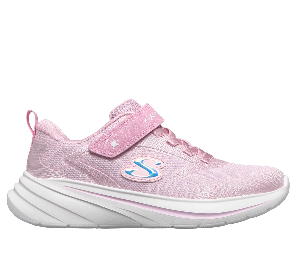 Skechers Wave 92 Chaussures Moyen Width en Rose Clair, Lavable en machine pour fille