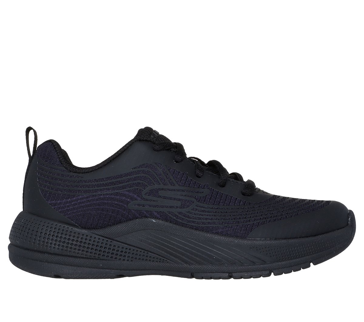 Skechers Dívky Microspec Advance Shoes v Černá, Velikost 32, Pratelné v pračce