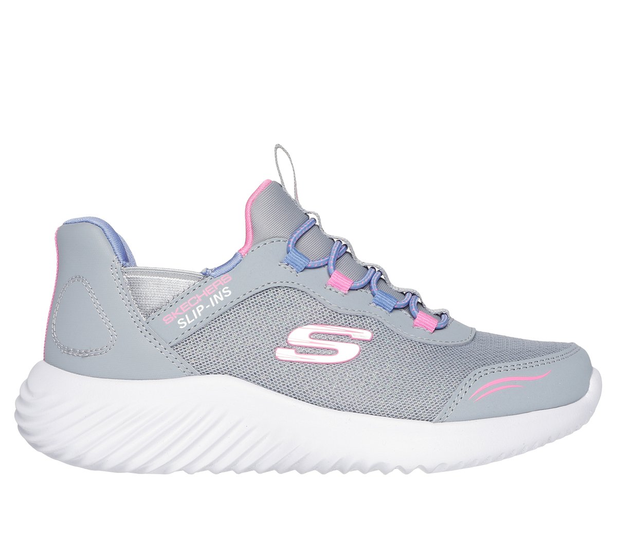 Skechers niña Slip-ins: Bounder - Simple Cute en Gris, talla 39