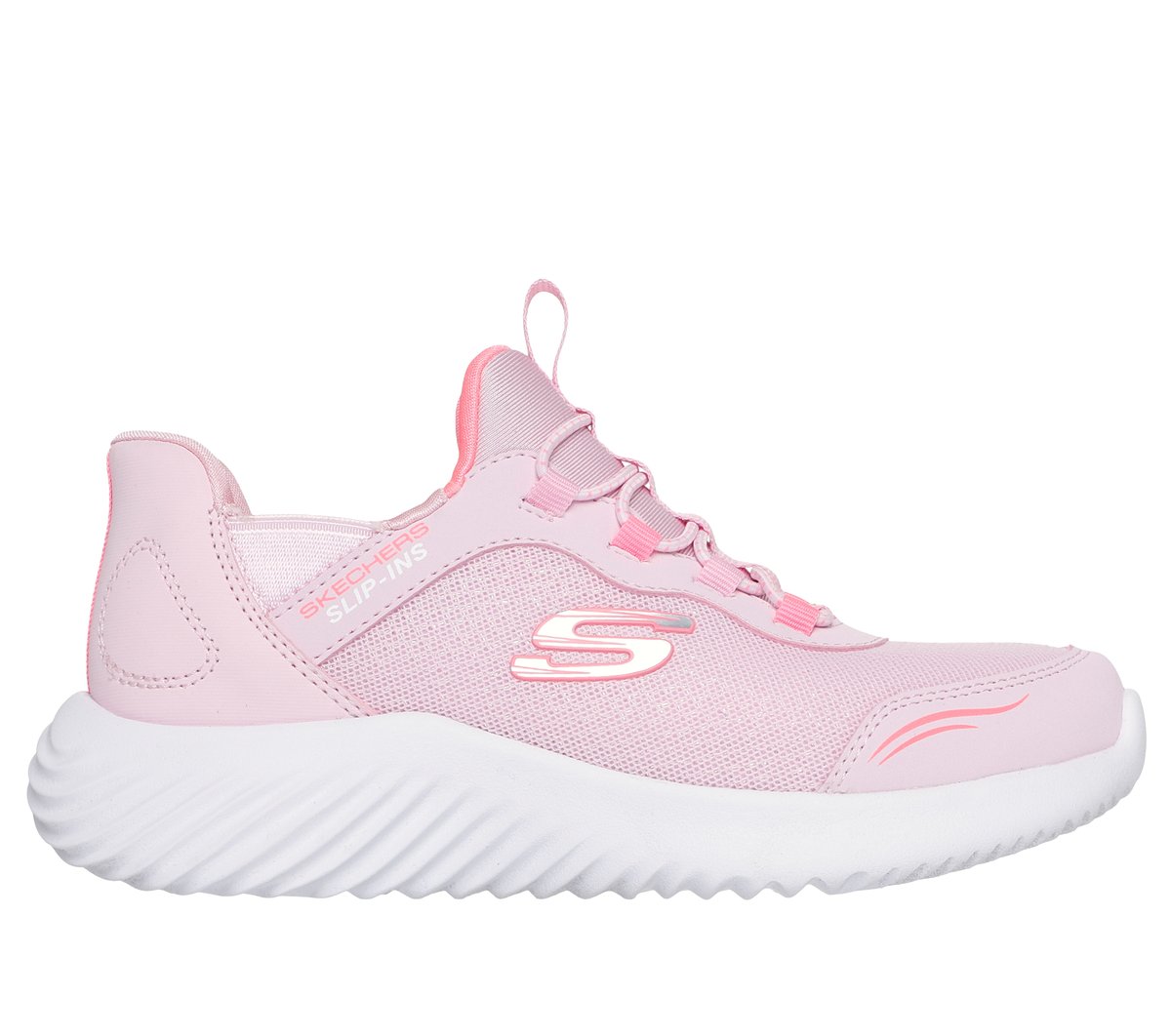 Skechers niña Slip-ins: Bounder - Simple Cute en Rosa Claro, talla 33