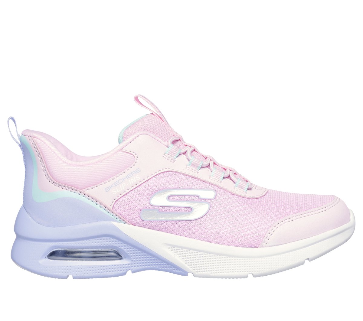 Skechers niña Slip-ins: Microspec Max - Color Trifecta en Rosa Claro, talla 33