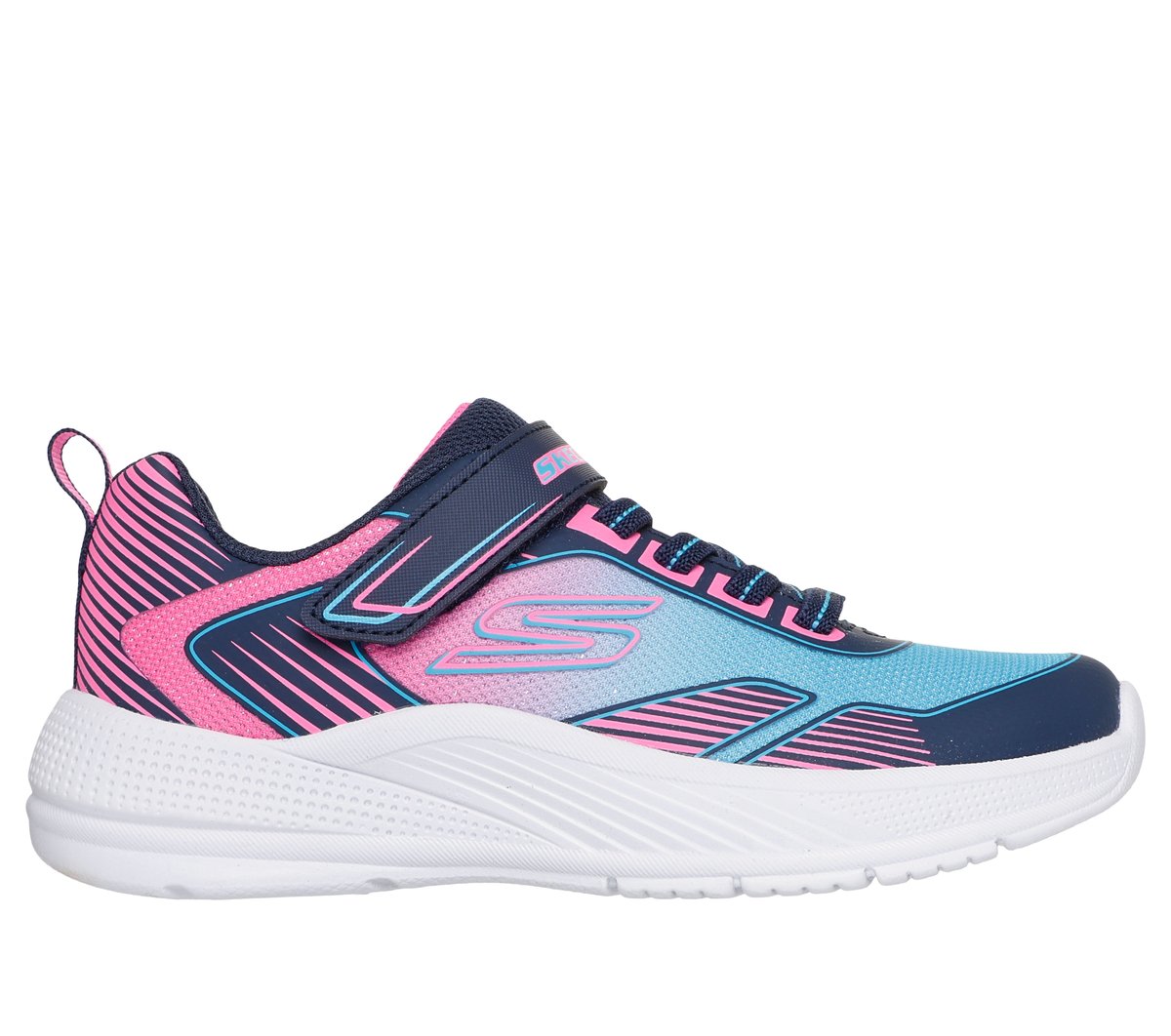 Skechers niña Microspec Advance - Oasis Point en Navy, talla 28