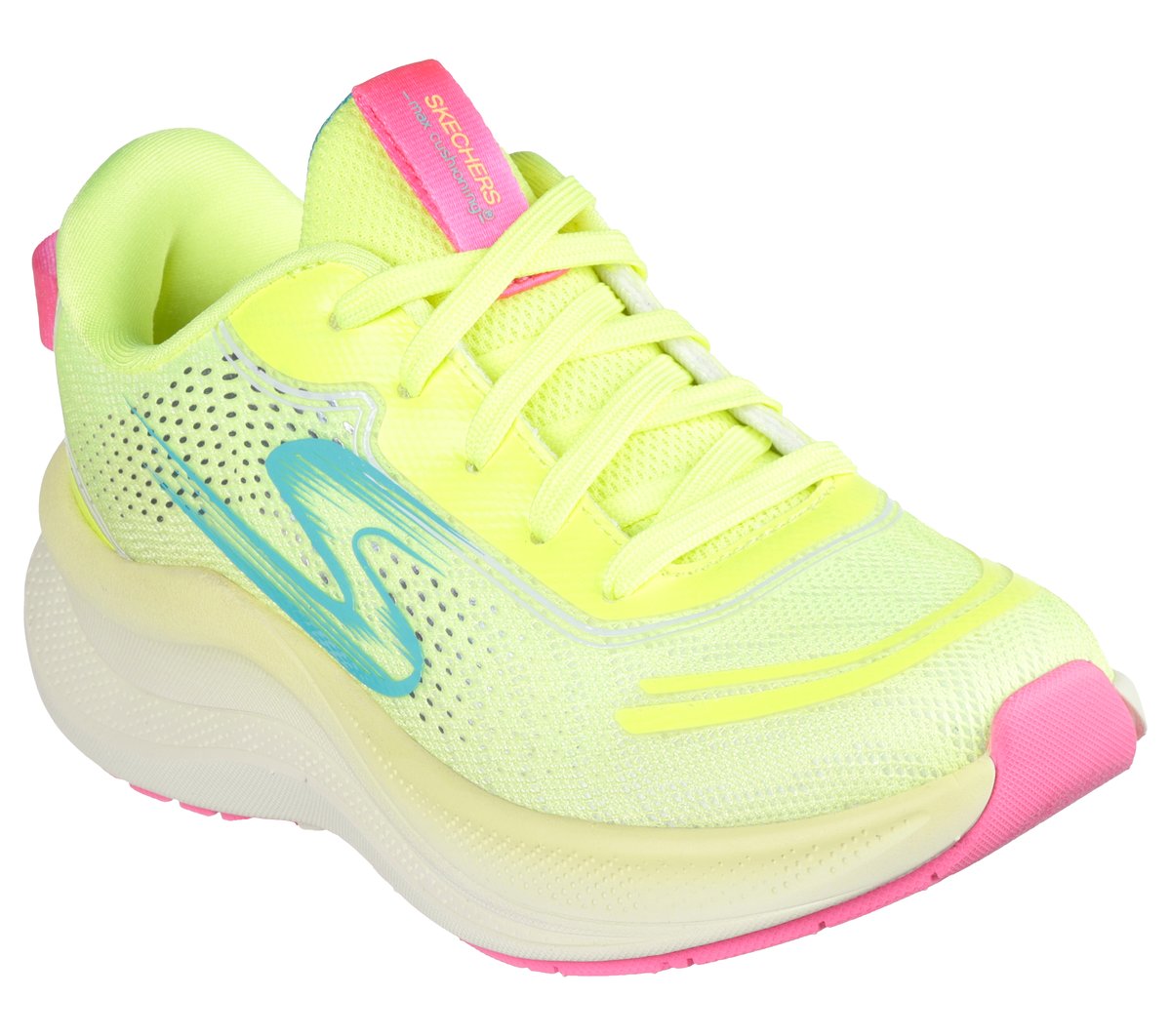 Skechers Max Cushioning Ascend - Aura Speed Chaussures Moyen Width en Vert, Lavable en machine