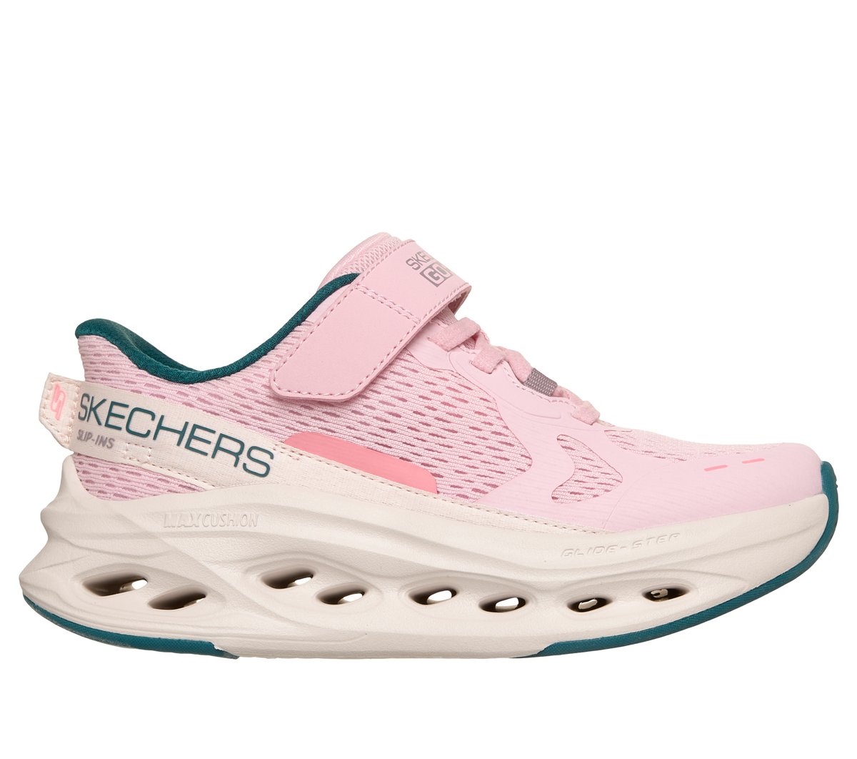 Skechers niña Slip-ins: Max Cushioning Glide-Step en Rosa Claro, talla 28.5