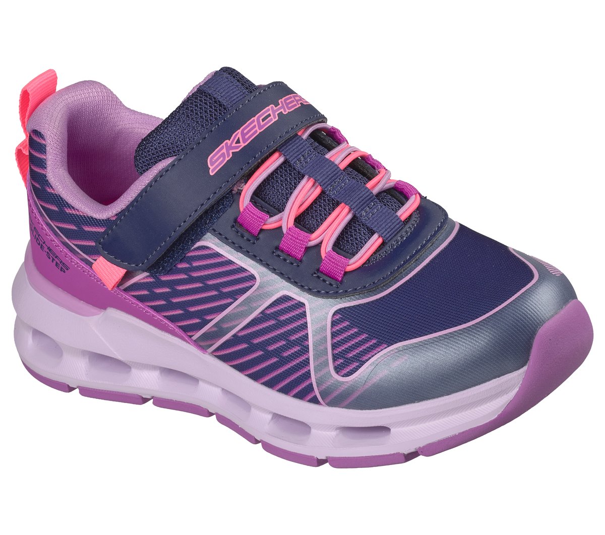 Skechers Glide-Step Plus - Sprint Lines Chaussures Moyen Width en Bleu Marine, Lavable en machine