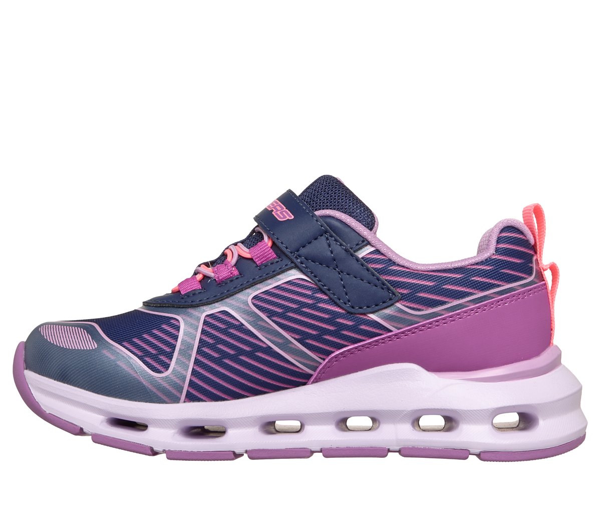 Skechers Glide-Step Plus - Sprint Lines Chaussures Moyen Width en Bleu Marine, Lavable en machine