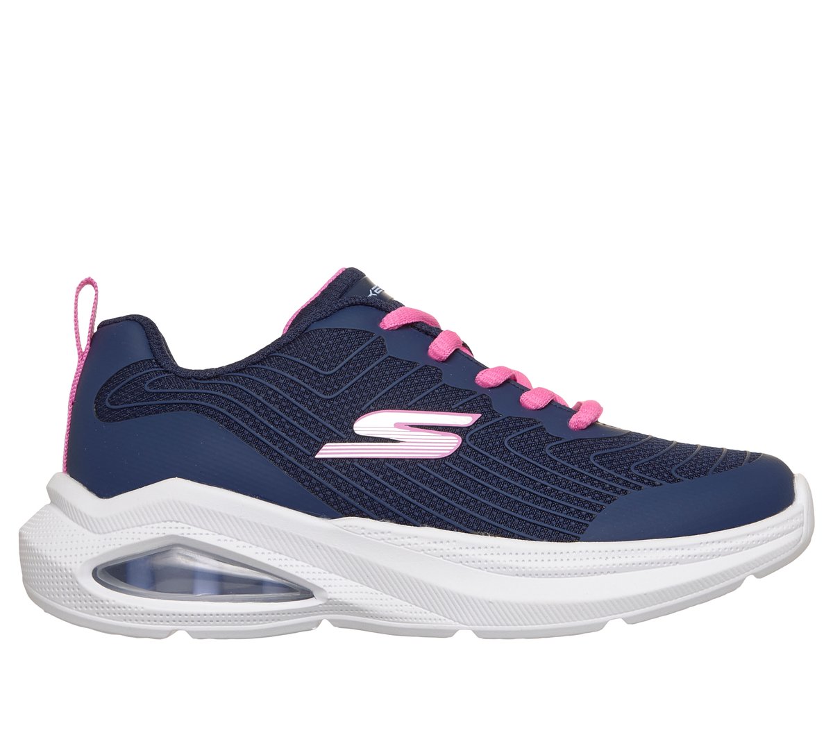 Skechers niña Microspec Max Velocity en Navy, talla 36