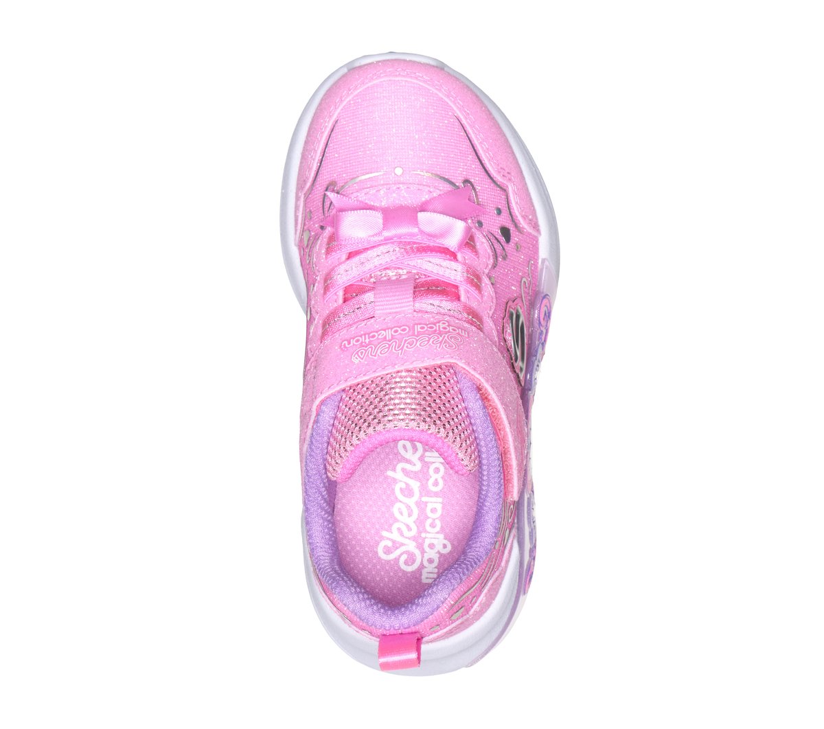 Skechers S-Lights: Lil Princess Steps Chaussures Moyen Width en Rose