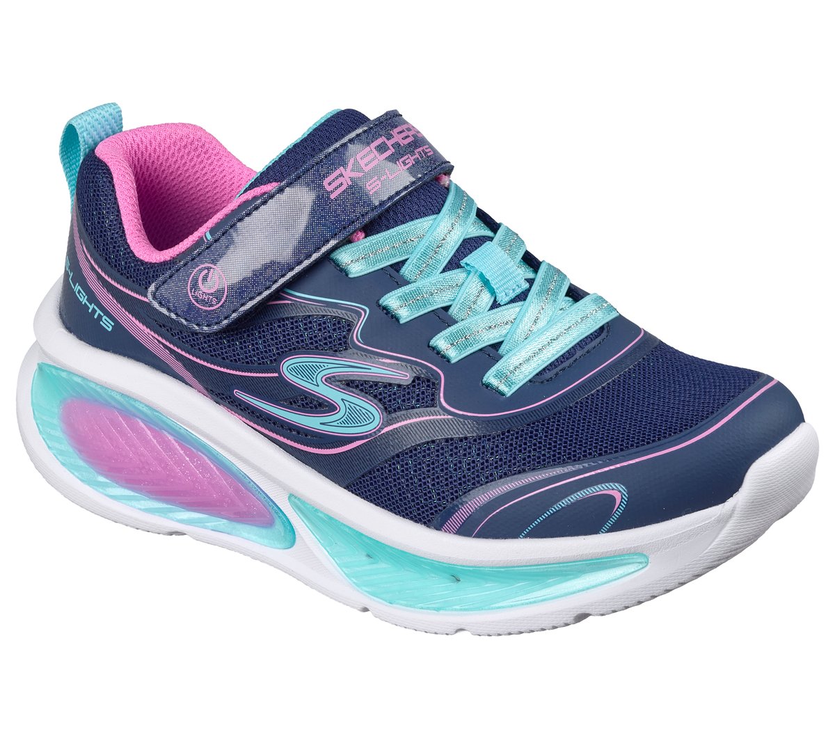 Skechers S-Lights: Cosmic Glow 2.0 Chaussures Moyen Width en Bleu Marine