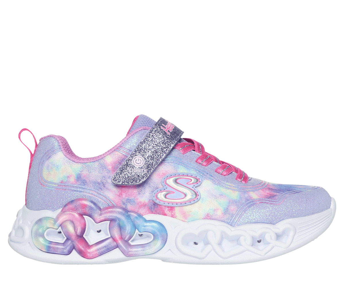 Skechers Mädchen Infinite Heart Lights - Color Lovin Sneaker in Violett/Mehrfarbig, Größe 29-image-197627209616