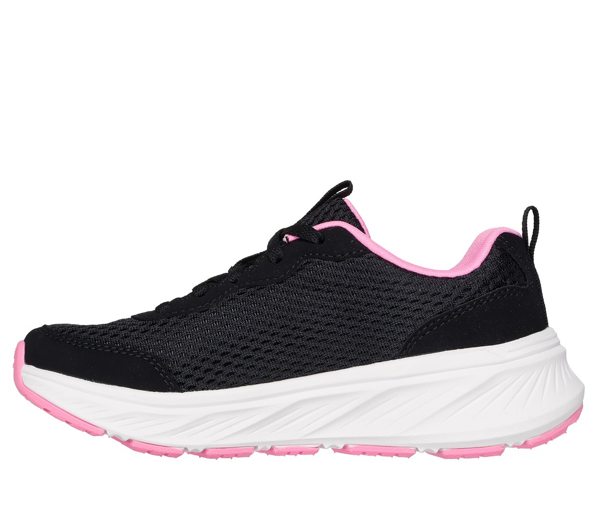 Skechers Edgeride Chaussures Moyen Width en Noir/Rose, Lavable en machine