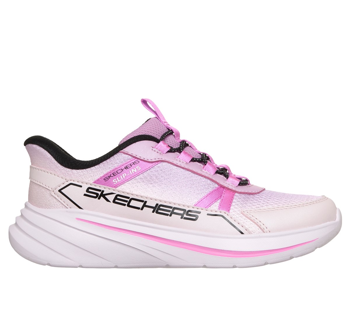 Skechers niña Slip-ins: Wave 92 - Sparkle Sprint en Rosa Claro, talla 27