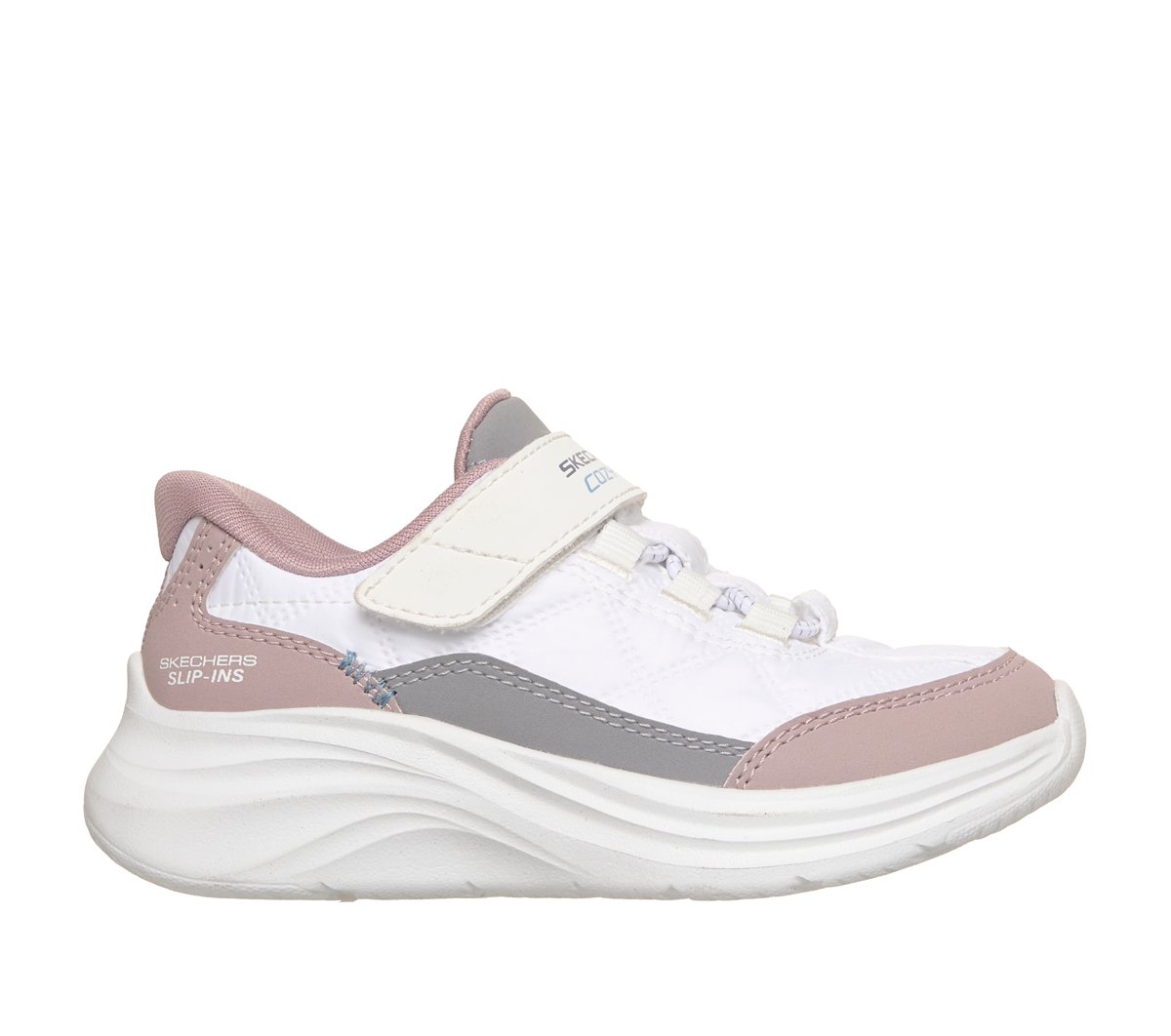 Skechers Slip-ins: Comfy Sprints - Cozy Fit en Blanco/Lavanda, talla 21