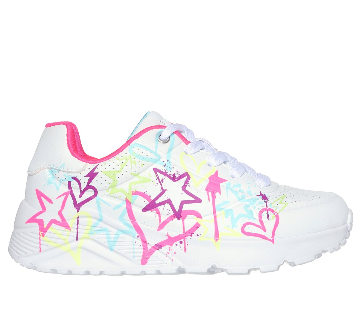 Skechers niña UNO Lite - My Drip en Blanco, talla 28