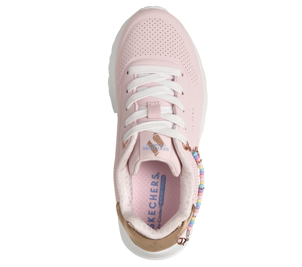 Skechers Bambina Uno Lite - Charming Lite Sneaker In Rosa Chiaro, Taglia 27.5, Lavabile In Lavatrice - 2