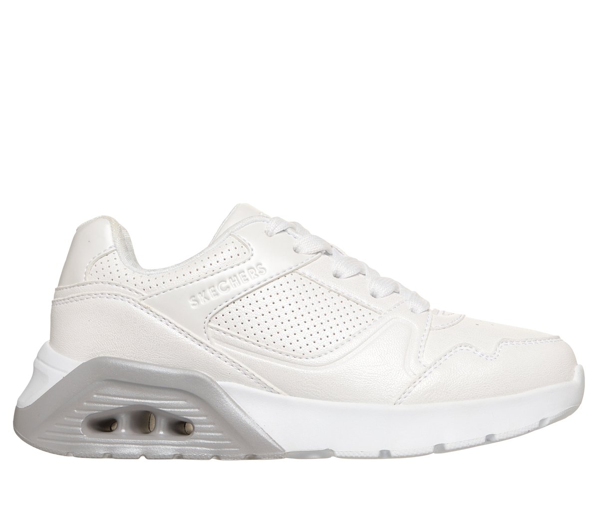 Skechers niña Uno Lite 2.0 en Blanca, talla 36, lavable a máquina