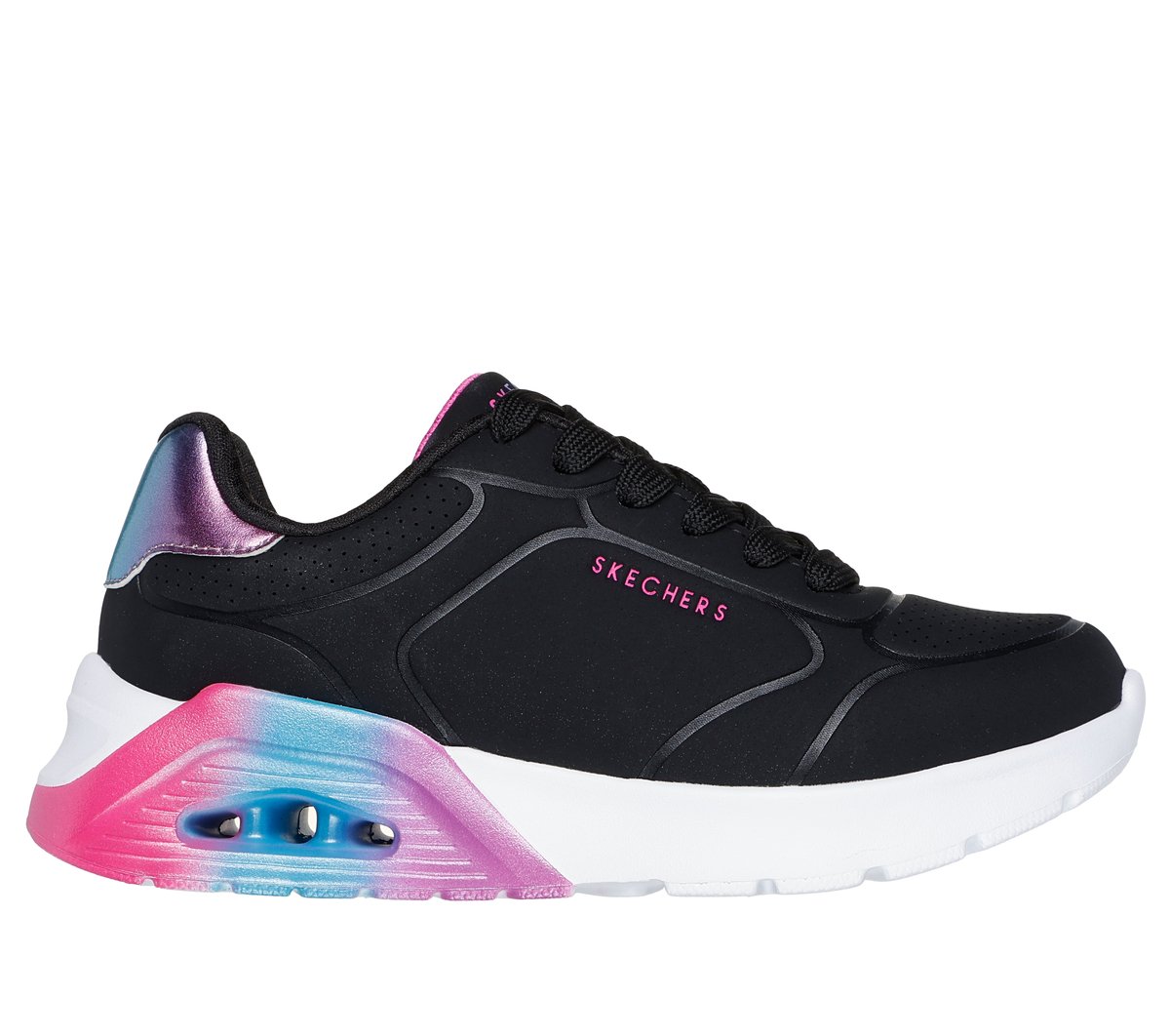 Skechers niña UNO Lite 2.0 - Vivid Pop en Negro, talla 30