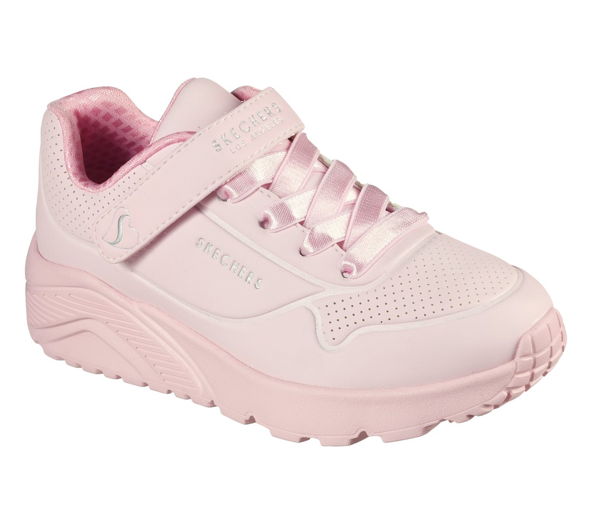 Skechers niña UNO Lite - Frosty Vibe en Rosa Claro, talla 30