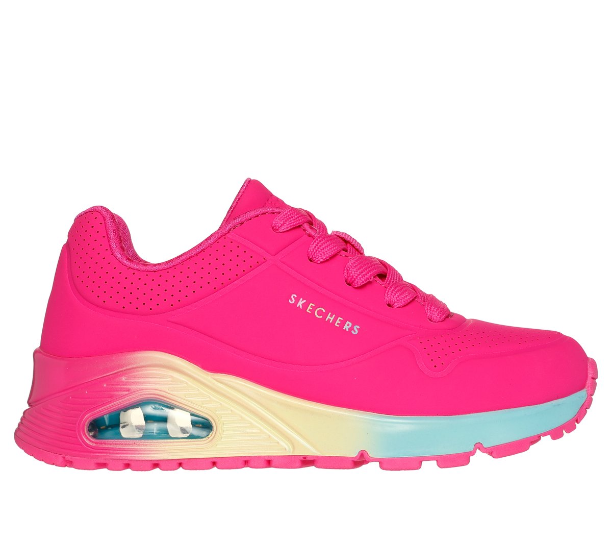 Skechers Girls Uno Gen1 - Pop Of Ombre Sneaker In Hot Pink, Size 10 | Synthetic