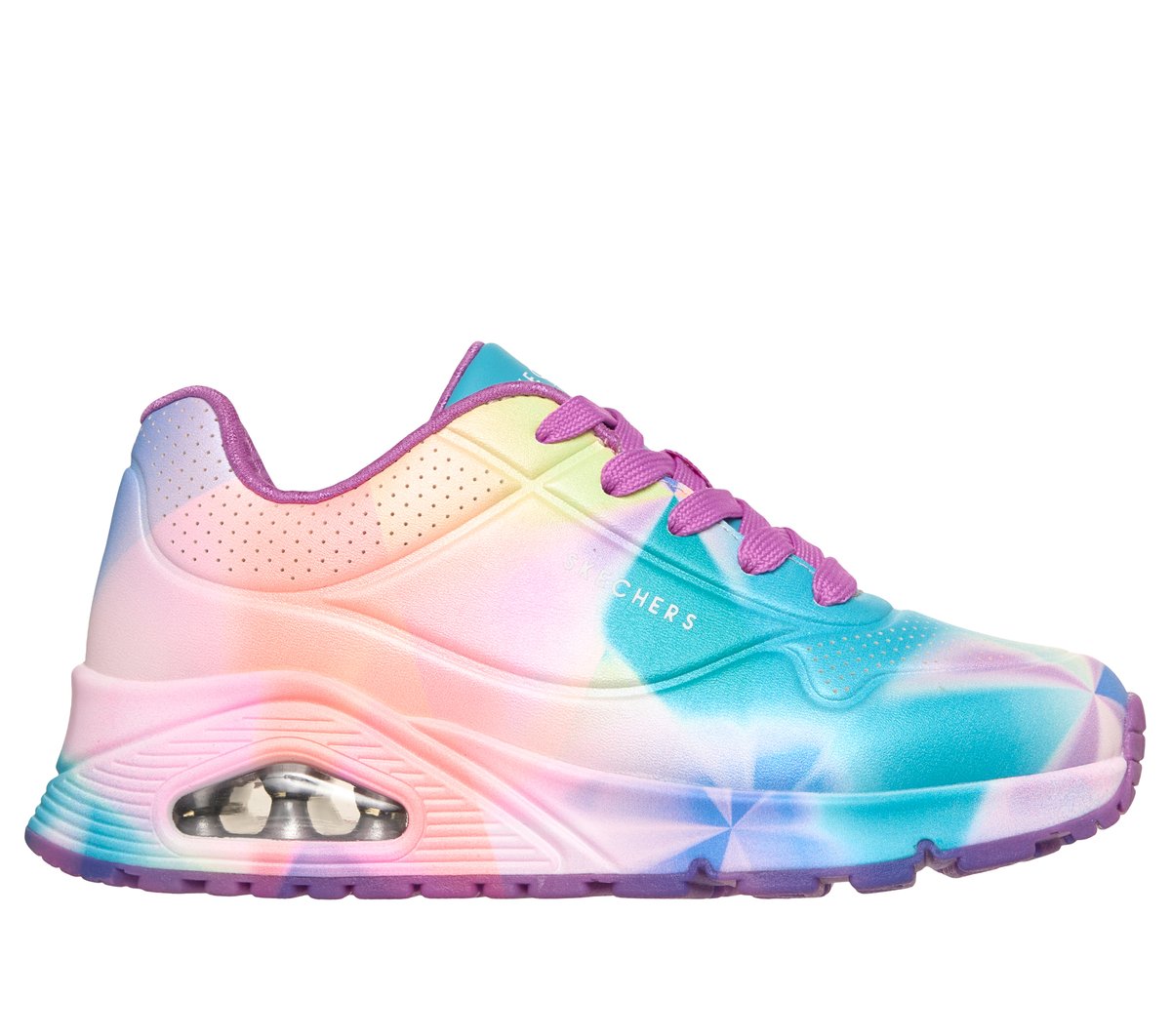 Skechers niña UNO Gen1 - Prism Burst en Morado, talla 27.5
