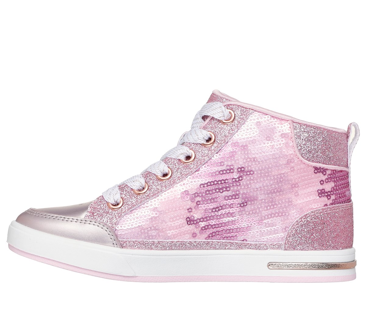Pink Skechers High Tops For Women Shoutouts Sequins Star