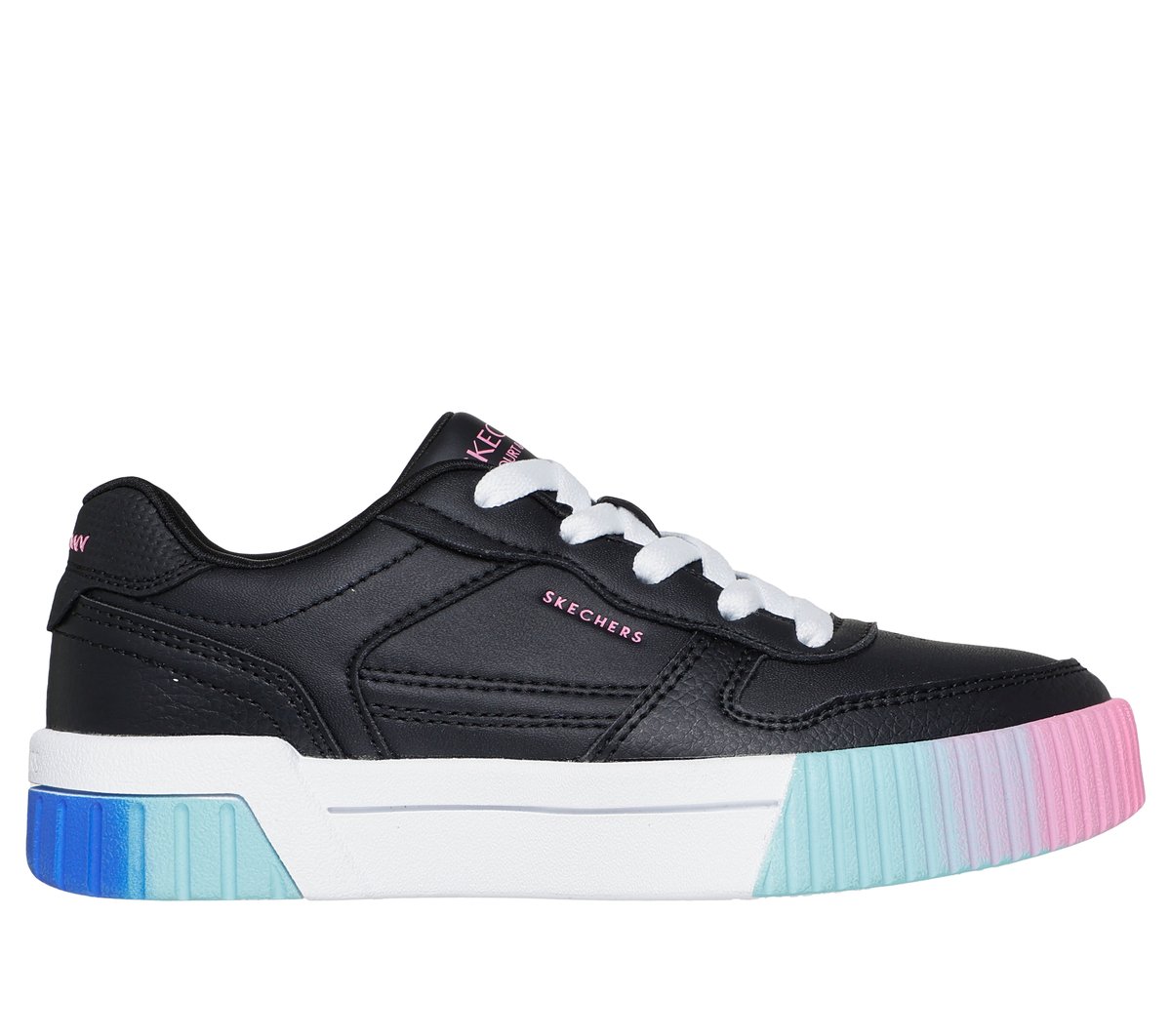 Skechers niña Jade en Negro, talla 35.5, lavable a máquina
