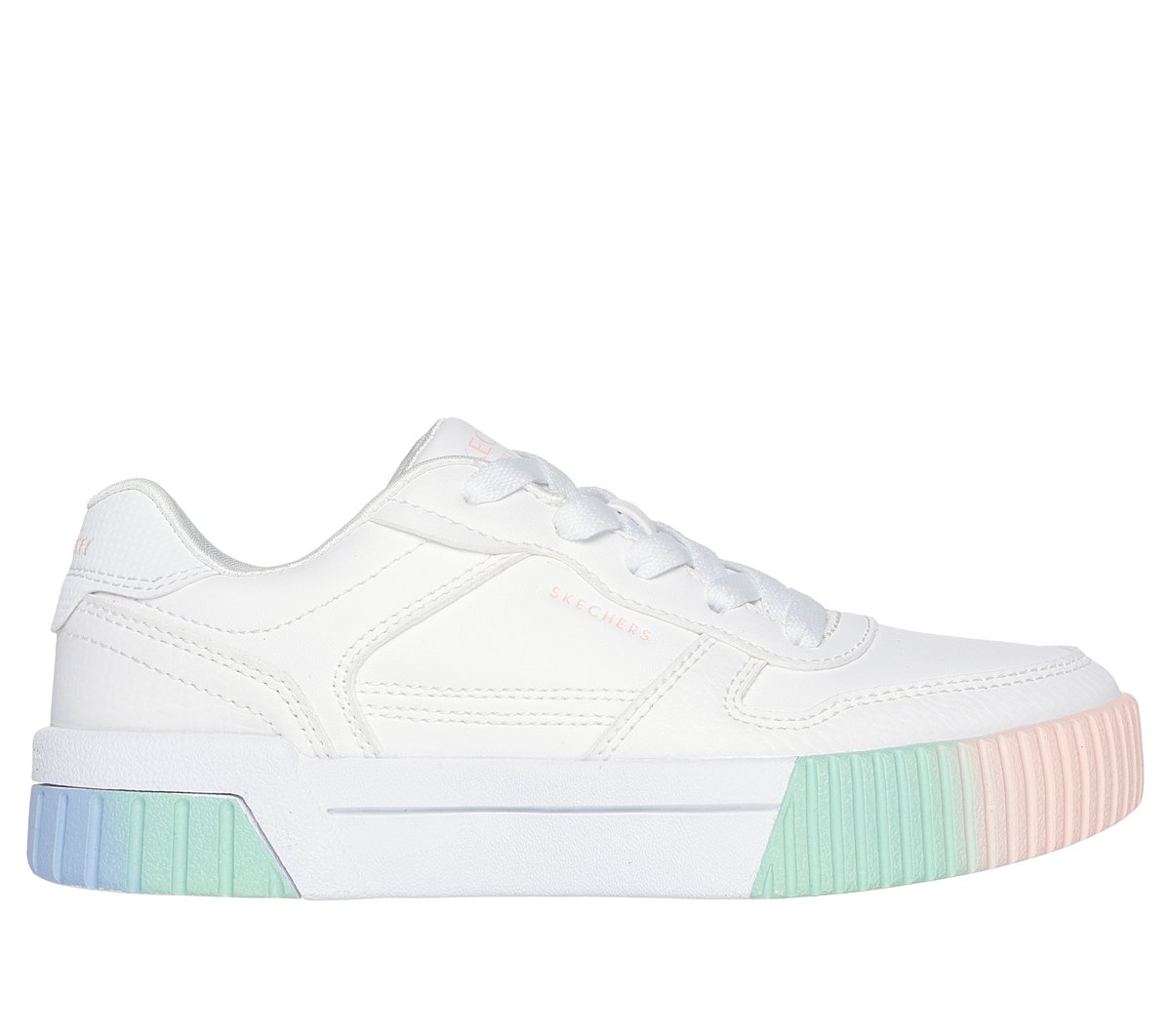 Skechers niña Jade en Blanco, talla 27.5, lavable a máquina