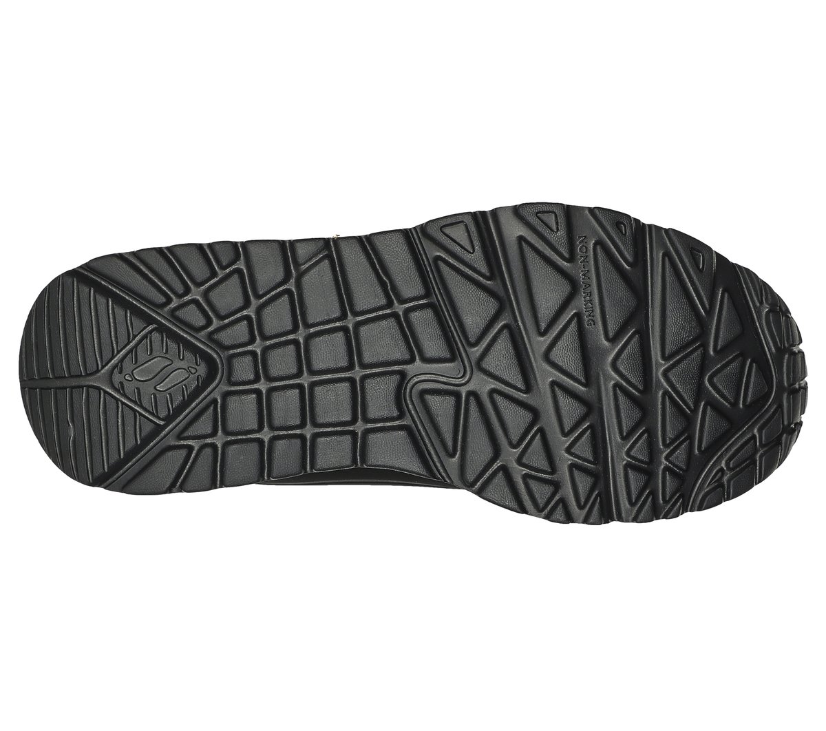 Skechers x JGoldcrown: UNO Lite - Metallic Love Chaussures Moyen Width en Noir/Doré, Lavable en machine