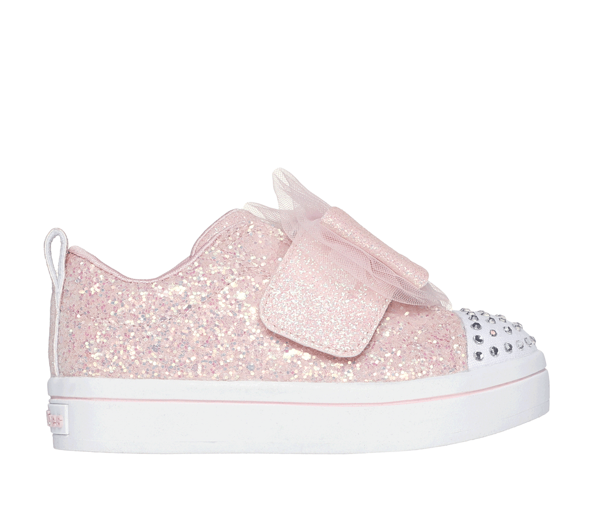 Skechers Twinkle Toes: Twi-Lites 2.0 - Sweetie Bow Sneaker in Light Pink, Size 8 | Synthetic/Textile