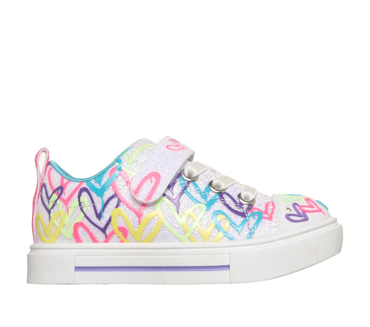 Skechers Twinkle Toes: Twinkle Sparks - Love Medley en Blanco, talla 21