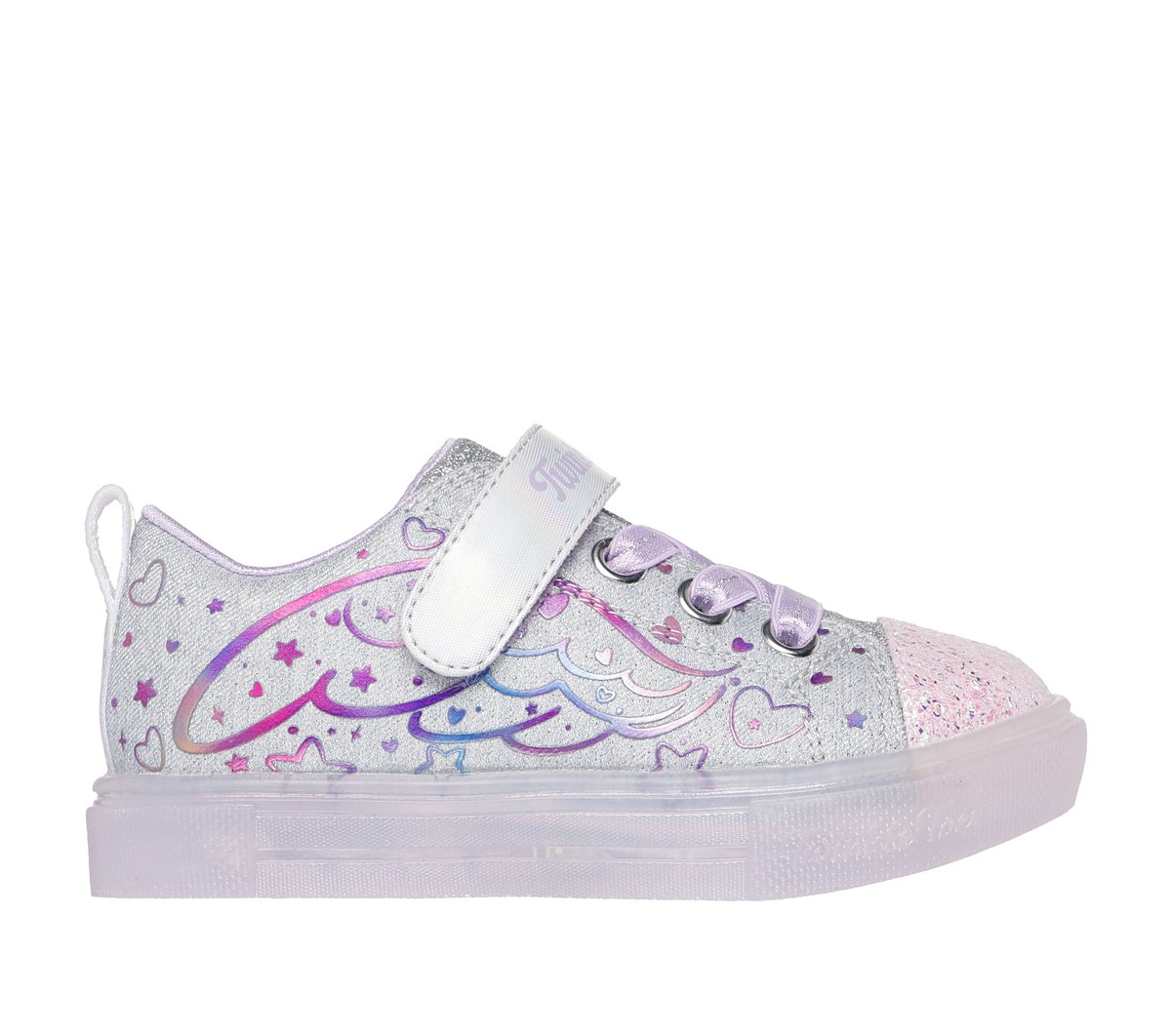 Skechers Dziewczęce Twinkle Toes: Twinkle Sparks Ice - Heather Magic w Szary/Lawendowy, Rozmiar 23 Sneakersy
