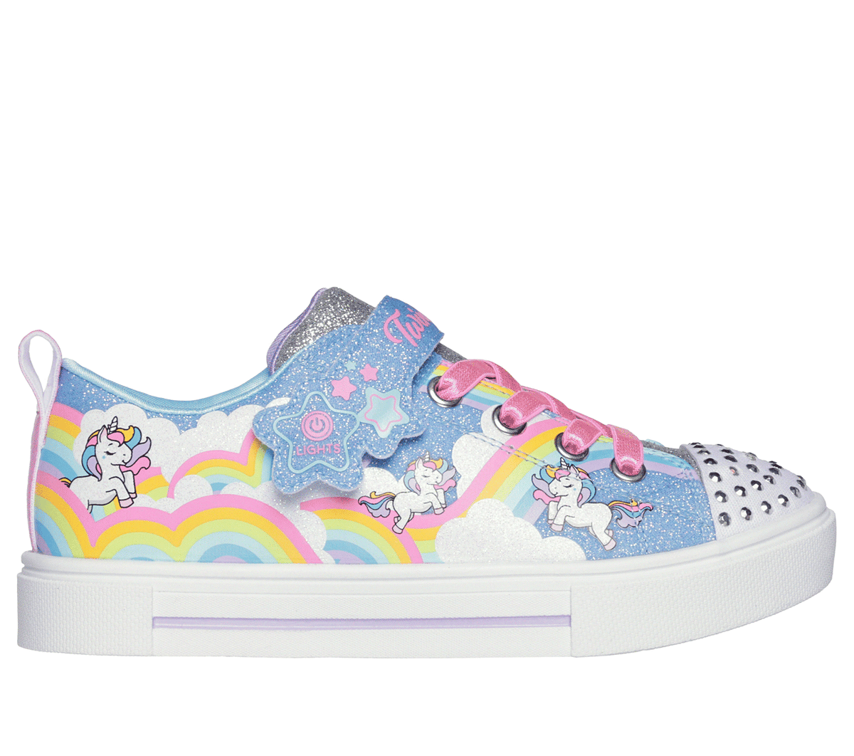 Skechers niña Twinkle Toes: Twinkle Sparks - Jumpin' Clouds en Azul, talla 28