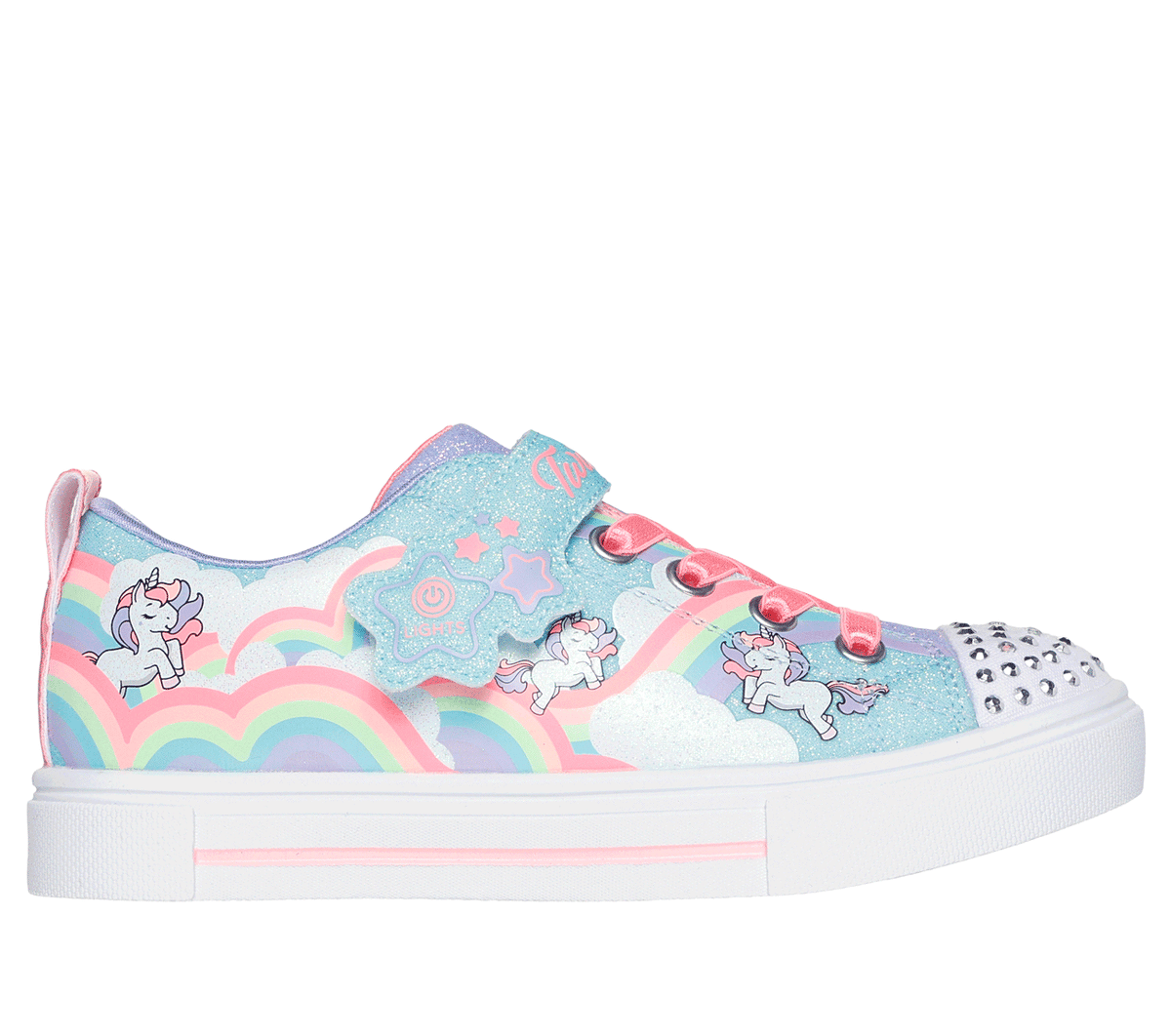 Skechers niña Twinkle Toes: Twinkle Sparks - Jumpin' Clouds en Turquesa, talla 34