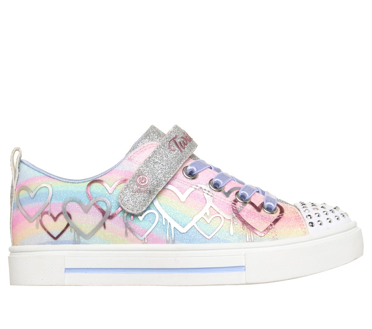 Skechers niña Twinkle Toes: Twinkle Sparks - Ombre Love en Plata, talla 27