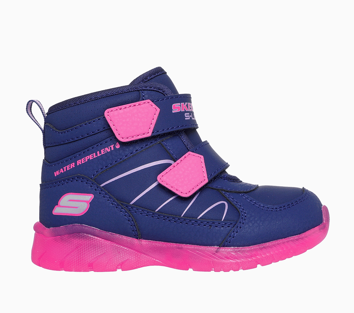 Skechers Skechers S-Lights: Illumi-Brights - Polar Steppers Boots in Navy Blue, Size 8 | Synthetic/Textile