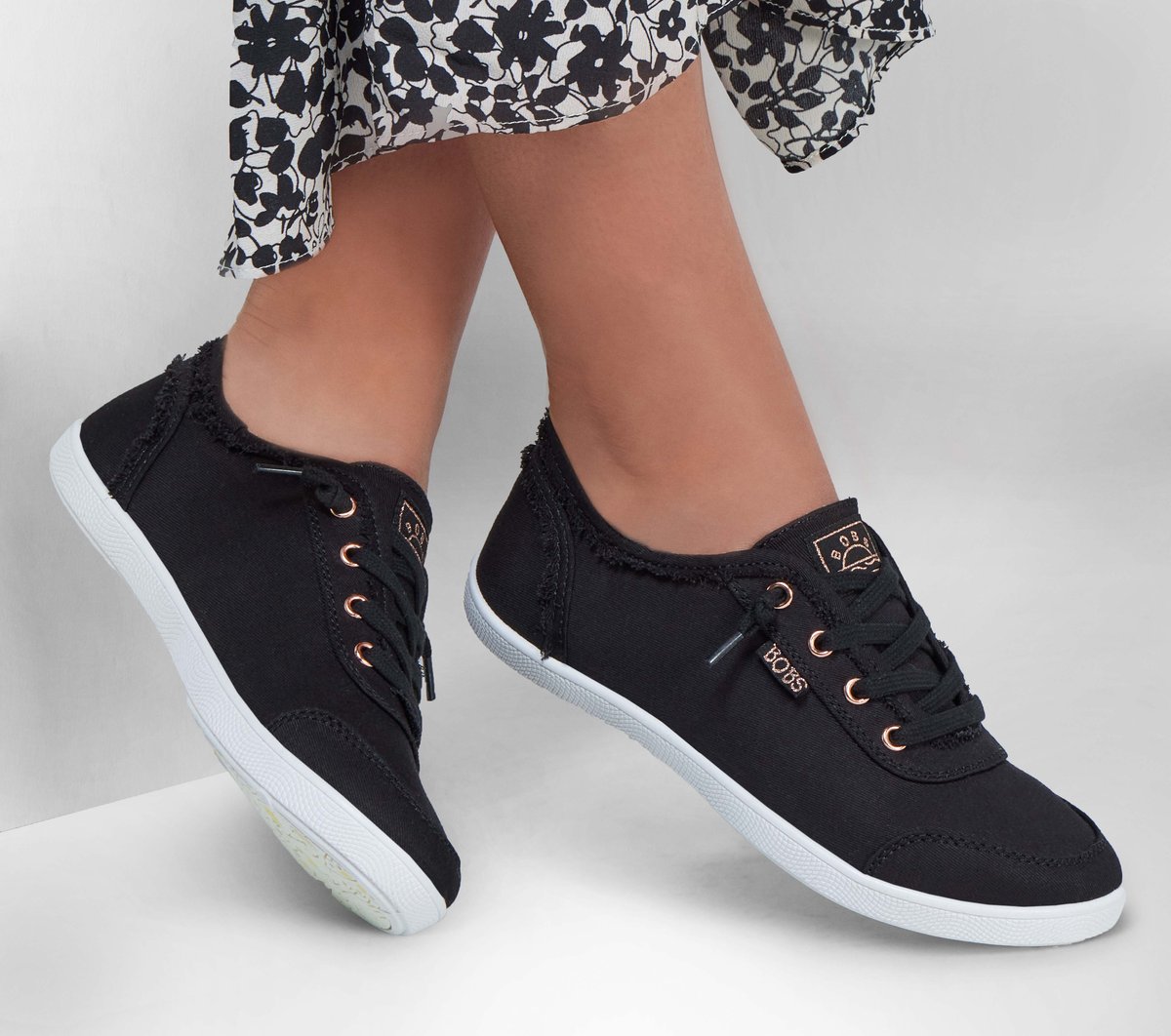 Skechers BOBS B Cute Chaussures Moyen Width en Noir, Vegan