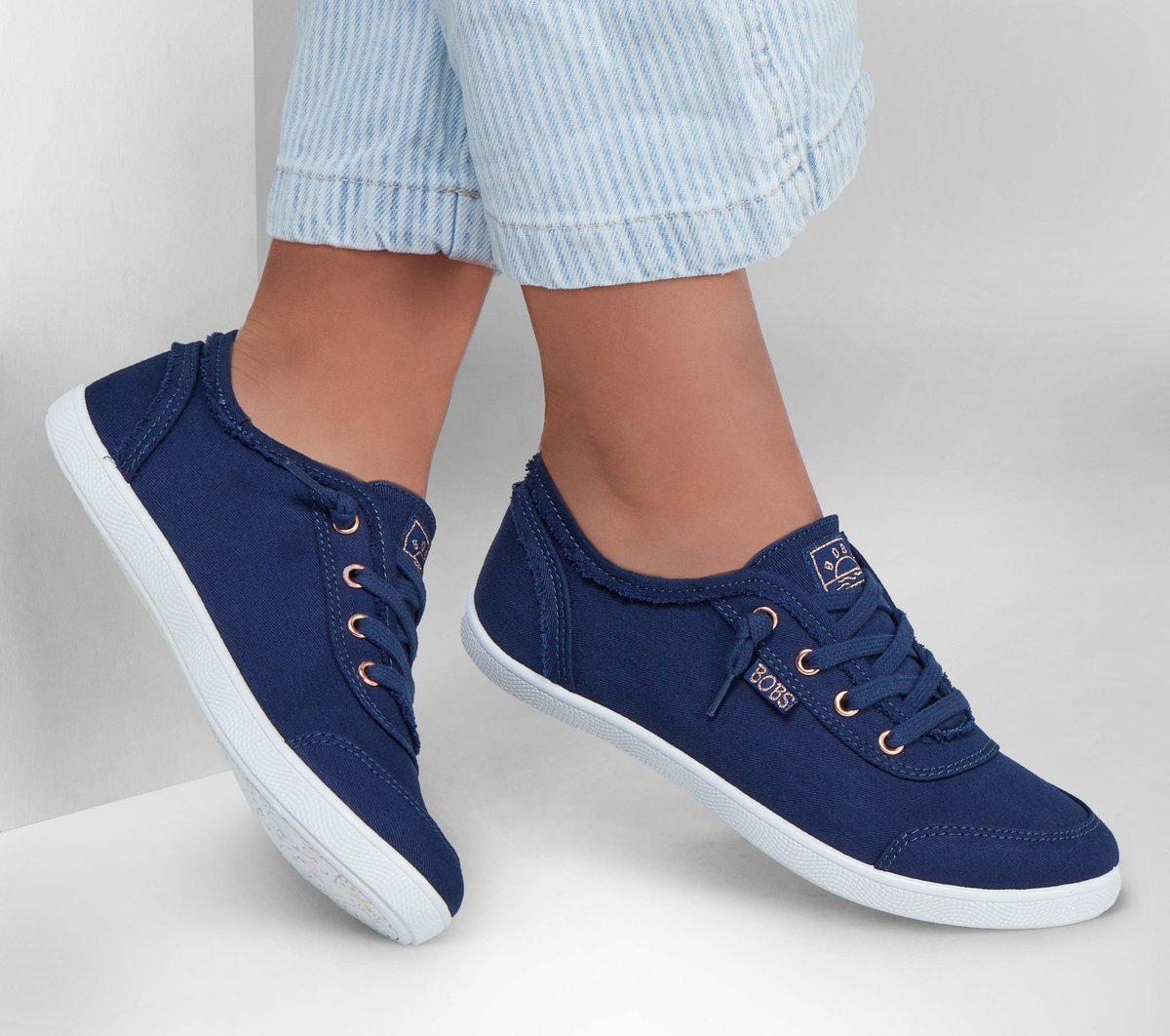 Skechers BOBS B Cute Chaussures Moyen Width en Bleu Marine, Vegan