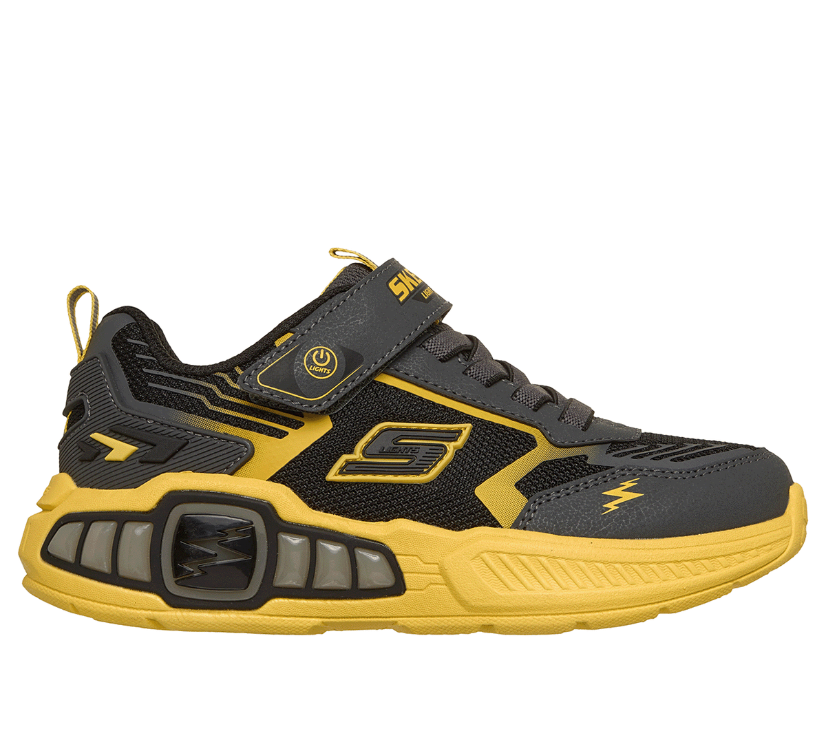 Skechers niño S-Lights: Light Storm 3.0 en Marengo/Amarillo, talla 27