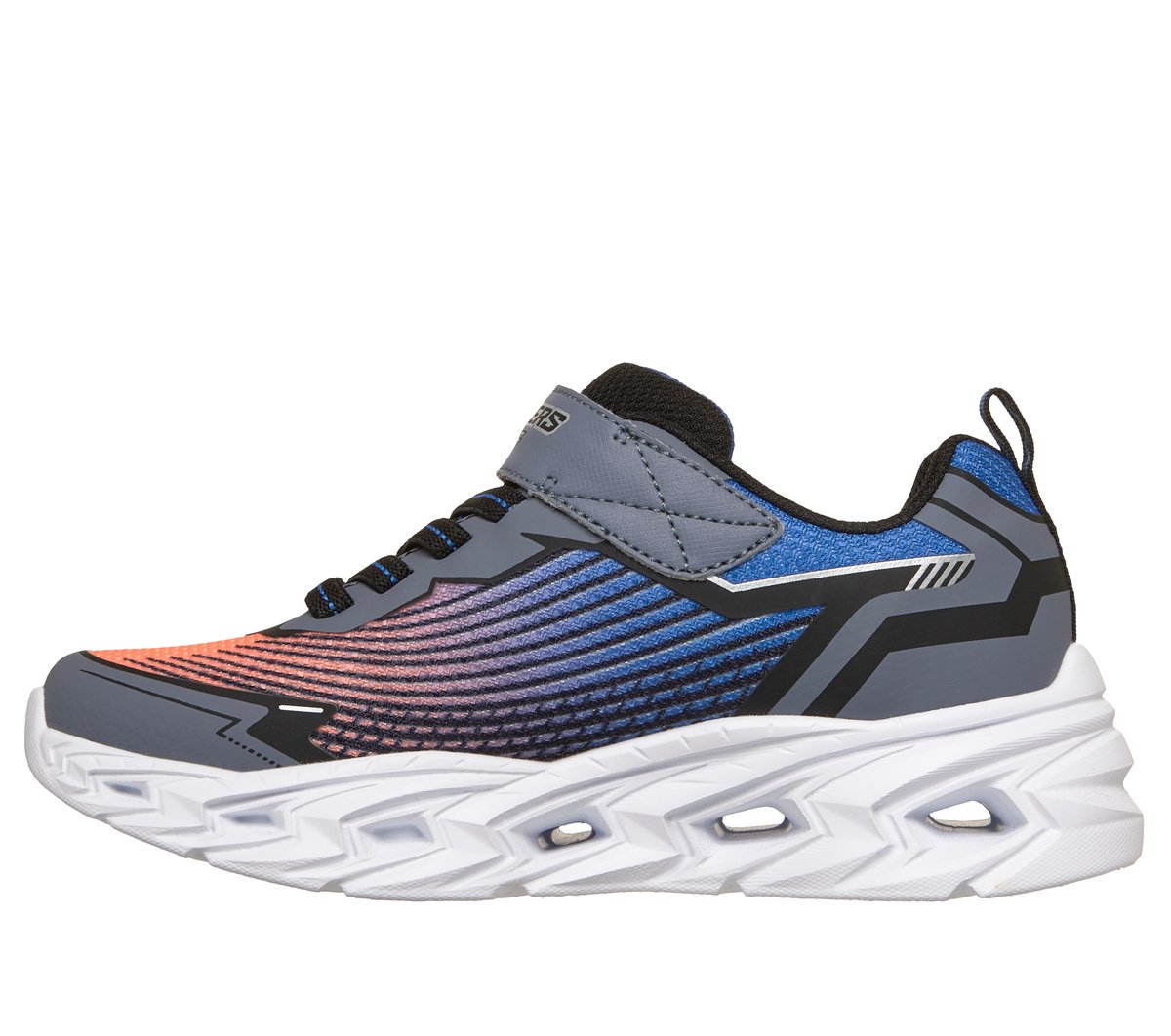 Skechers S-Lights: Vortex 3.0 Chaussures Moyen Width en Noir/Bleu/Orange