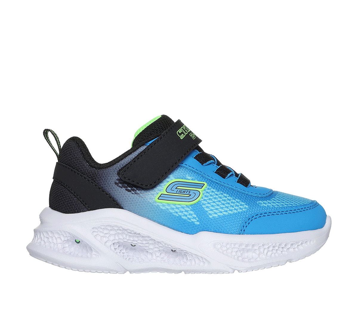 Skechers Meteor-Lights - Krendox en Negro/Azul, talla 25